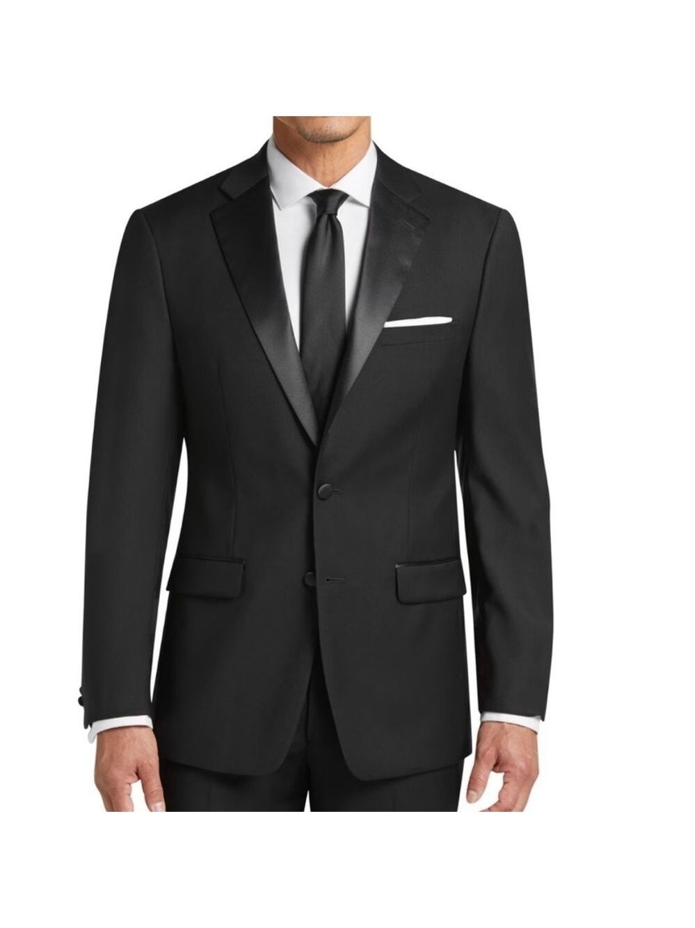 Calvin Klein Slim Fit Wool Tuxedo Jacket Suit Blazer Size 48 Regular - NWOT